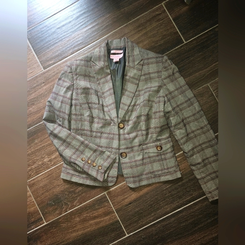 BANDOLINO PLAID JACKET SZ 12